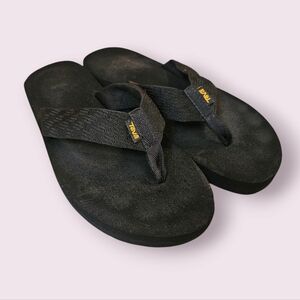 TEVA Black Flip Flop, Mens 10